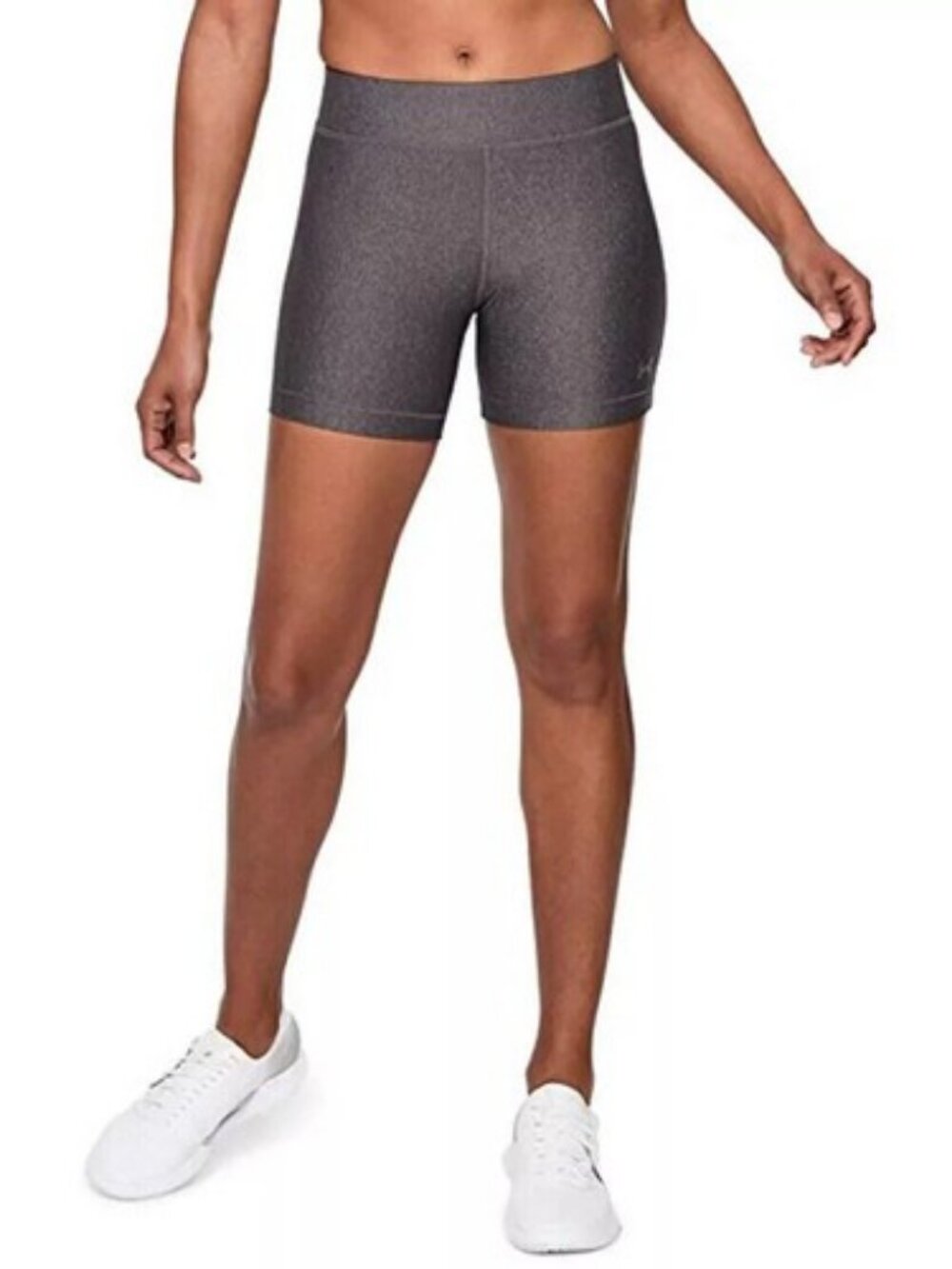 Under Armour Women's Heat Gear Middy Shorts - Grey Size Small